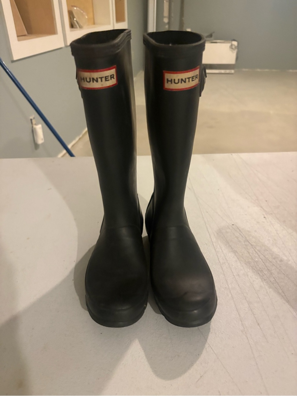 Hunter Kids Black Tall Rain Boots size 2